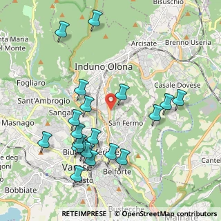 Mappa Via San Giovanni Bosco, 21056 Induno Olona VA, Italia (2.163)