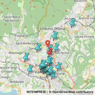 Mappa Via Lorenzo Ghiberti, 21100 Varese VA, Italia (1.974)