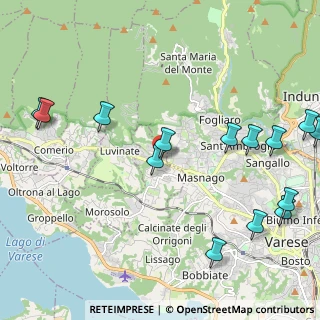 Mappa Via Giacomo Matteotti, 21020 Casciago VA, Italia (2.69)