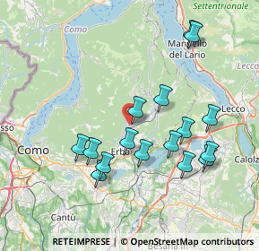 Mappa Via Armando Diaz, 22030 Caslino D'erba CO, Italia (7.36125)