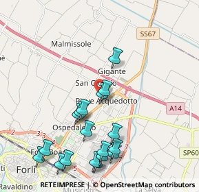 Mappa Via Maestri del Lavoro, 47122 Forlì FC, Italia (2.28167)