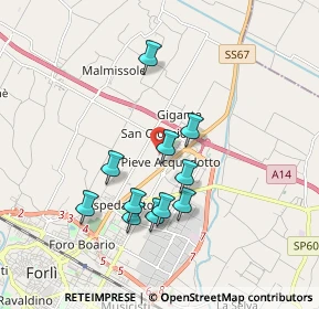 Mappa Via Maestri del Lavoro, 47122 Forlì FC, Italia (1.61545)