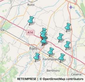 Mappa Via Poggiali Alfredo, 47122 Forlì FC, Italia (5.74455)