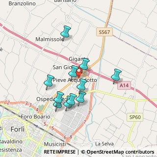 Mappa Via Poggiali Alfredo, 47122 Forlì FC, Italia (1.58091)