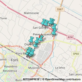 Mappa Via Punta di Ferro, 47122 Borello FC, Italia (1.59133)