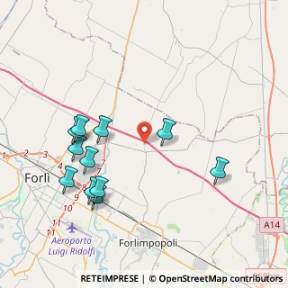 Mappa Via Vincenzo Brasini, 47122 Forlì FC, Italia (4.25545)