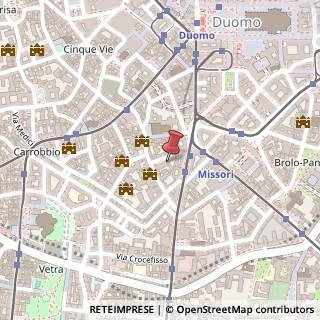 Mappa Via Fieno, 1, 20123 Milano, Milano (Lombardia)