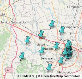 Mappa Via Sant Antonio, 35035 Mestrino PD, Italia (9.7545)