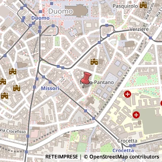 Mappa Via Pantano, 17, 20122 Milano, Milano (Lombardia)