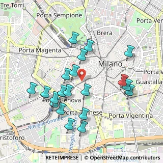 Mappa Via Cesare Correnti, 20123 Milano MI, Italia (0.9705)