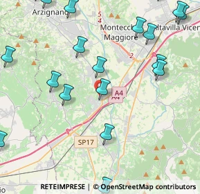 Mappa Via Trieste, 36054 Montebello Vicentino VI, Italia (5.89)