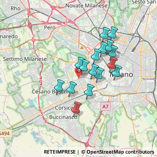 Mappa Via Francesco Primaticcio, 20147 Milano MI, Italia (2.95438)
