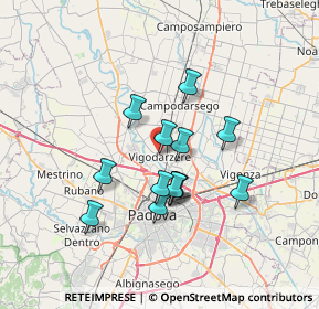 Mappa Via Cesare Pavese, 35010 Vigodarzere PD, Italia (5.49)