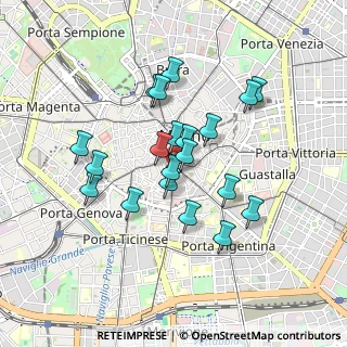Mappa Via Mauri Achille, 20123 Milano MI, Italia (0.7465)