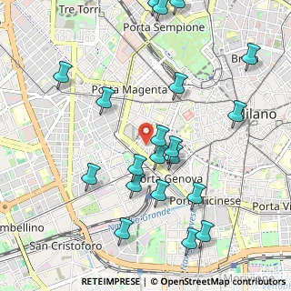 Mappa Via Pietro Azario, 20123 Milano MI, Italia (1.1555)