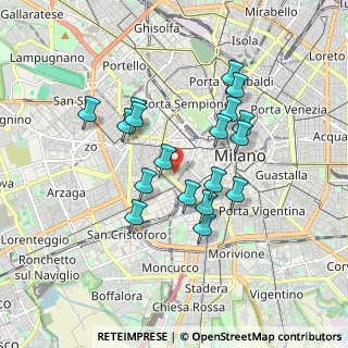 Mappa Via Pietro Azario, 20123 Milano MI, Italia (1.55167)