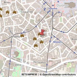 Mappa Via Amedei, 3, 20123 Milano, Milano (Lombardia)