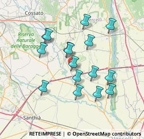 Mappa Piazza Castello, 13040 Balocco VC, Italia (6.585)