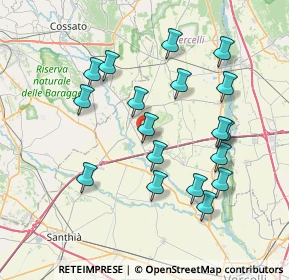 Mappa Piazza Castello, 13040 Balocco VC, Italia (7.41667)