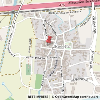 Mappa Vicolo Fontana, 6, 28060 Recetto, Novara (Piemonte)