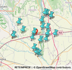 Mappa A4 Torino - Trieste, 13030 Greggio VC, Italia (6.7865)