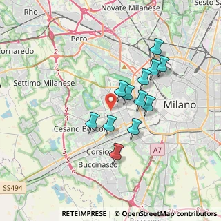 Mappa Via Simone Saint Bon, 20147 Milano MI, Italia (2.88167)