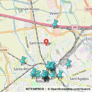 Mappa Via Filippo Maria Beltrami, 28100 Novara NO, Italia (1.462)