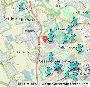 Mappa Via Noale, 20152 Milano MI, Italia (2.56833)