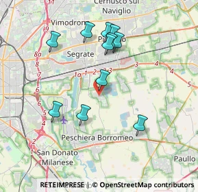 Mappa Via Toscana, 20068 Peschiera Borromeo MI, Italia (3.55455)