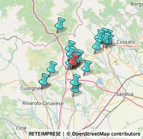 Mappa Via Bertinatti, 10015 Ivrea TO, Italia (9.8355)