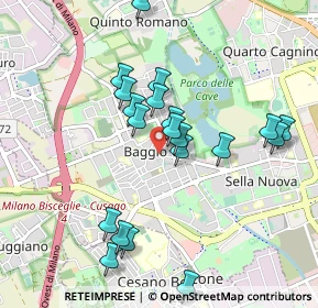 Mappa Piazza Cesare Stovani, 20152 Milano MI, Italia (0.9115)