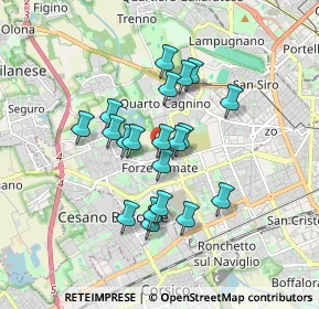 Mappa Via Giovanni di Breganze, 20152 Milano MI, Italia (1.3975)