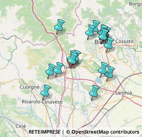 Mappa , 10015 Ivrea TO, Italia (13.28556)