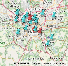 Mappa Via Chiaravalle, 20129 Milano MI, Italia (6.73667)