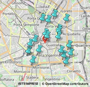 Mappa Via Chiaravalle, 20129 Milano MI, Italia (1.638)