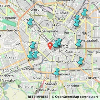 Mappa Via San Pio V, 20123 Milano MI, Italia (2.19167)