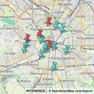 Mappa Via San Pio V, 20123 Milano MI, Italia (1.37933)