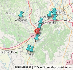 Mappa Via dell'Impresa, 36040 Brendola VI, Italia (6.76545)