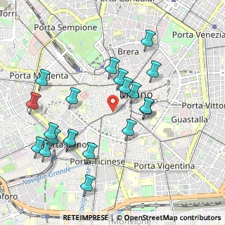 Mappa Via Nerino, 20123 Milano MI, Italia (1.044)