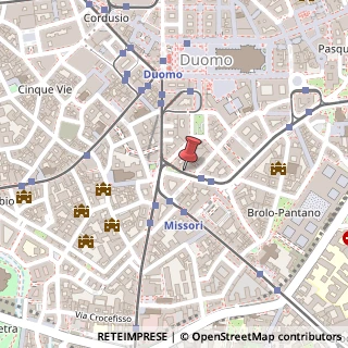 Mappa Via Alberico Albricci,  3, 20122 Milano, Milano (Lombardia)