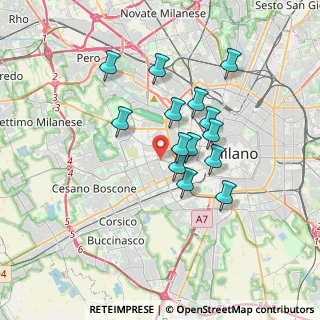 Mappa P.le Bande Nere V.le C. Da Forli', 20146 Milano MI, Italia (2.85929)