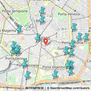 Mappa Via Flavio Baracchini, 20123 Milano MI, Italia (1.4355)