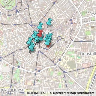 Mappa Via Flavio Baracchini, 20123 Milano MI, Italia (0.301)