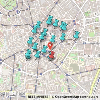 Mappa Via Flavio Baracchini, 20123 Milano MI, Italia (0.394)