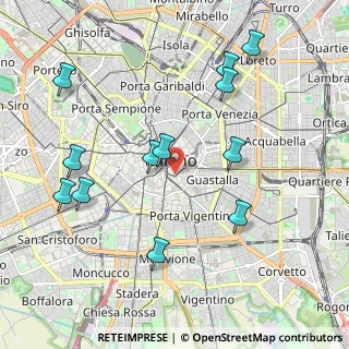 Mappa Via Flavio Baracchini, 20123 Milano MI, Italia (2.19417)