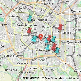 Mappa Via Flavio Baracchini, 20123 Milano MI, Italia (1.46417)