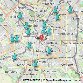 Mappa Via Flavio Baracchini, 20123 Milano MI, Italia (2.31667)