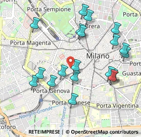 Mappa Via Circo, 20123 Milano MI, Italia (1.0555)