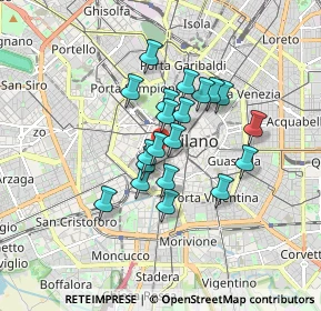 Mappa Via Circo, 20123 Milano MI, Italia (1.2635)