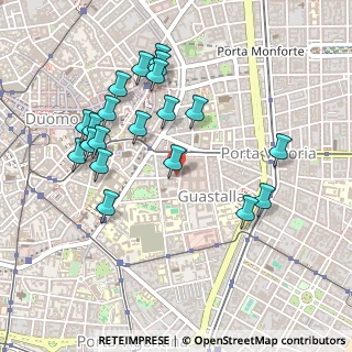 Mappa Via Carlo Freguglia, 20122 Milano MI, Italia (0.498)